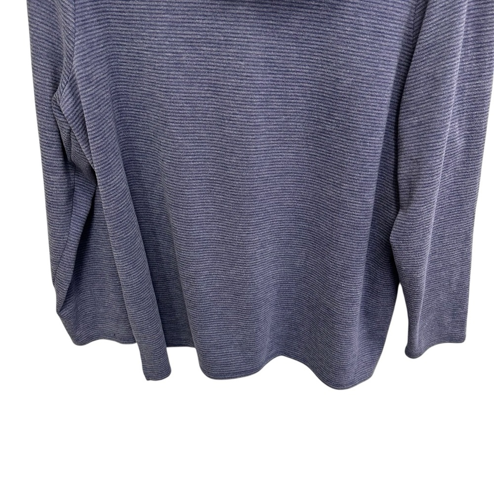 Chico’s super soft blue striped cowl neck pullover sweater Size XL - Picture 3 of 11